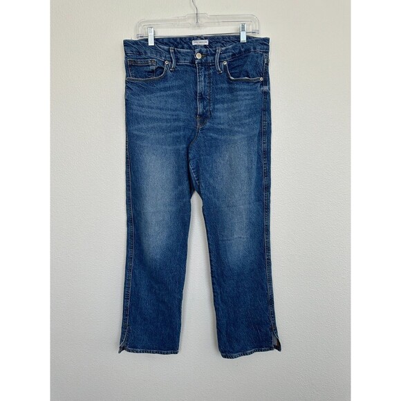 Good American Denim - Good American Good Curves Straight Leg Jeans Blue814 Medium Wash Size 30 Stretch